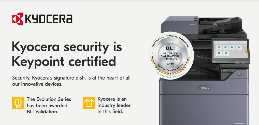 Kyocera A3 MFPs earn ‘Security Validation Seal’